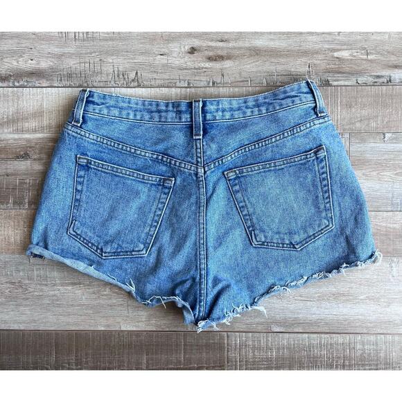 Reformation Crystal Rhinestone Front Denim Shorts Size 28 - Picture 6 of 6